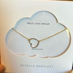 NEW Estella Bartlett Gold Heart Necklace